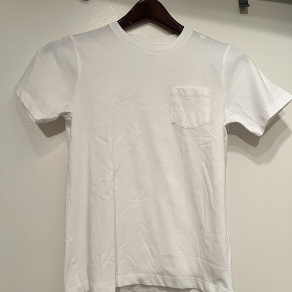 White Short-Sleeved Pocket T-Shirt / crewcut / size 10 / Front Pocket / NWT - Picture 3 of 9